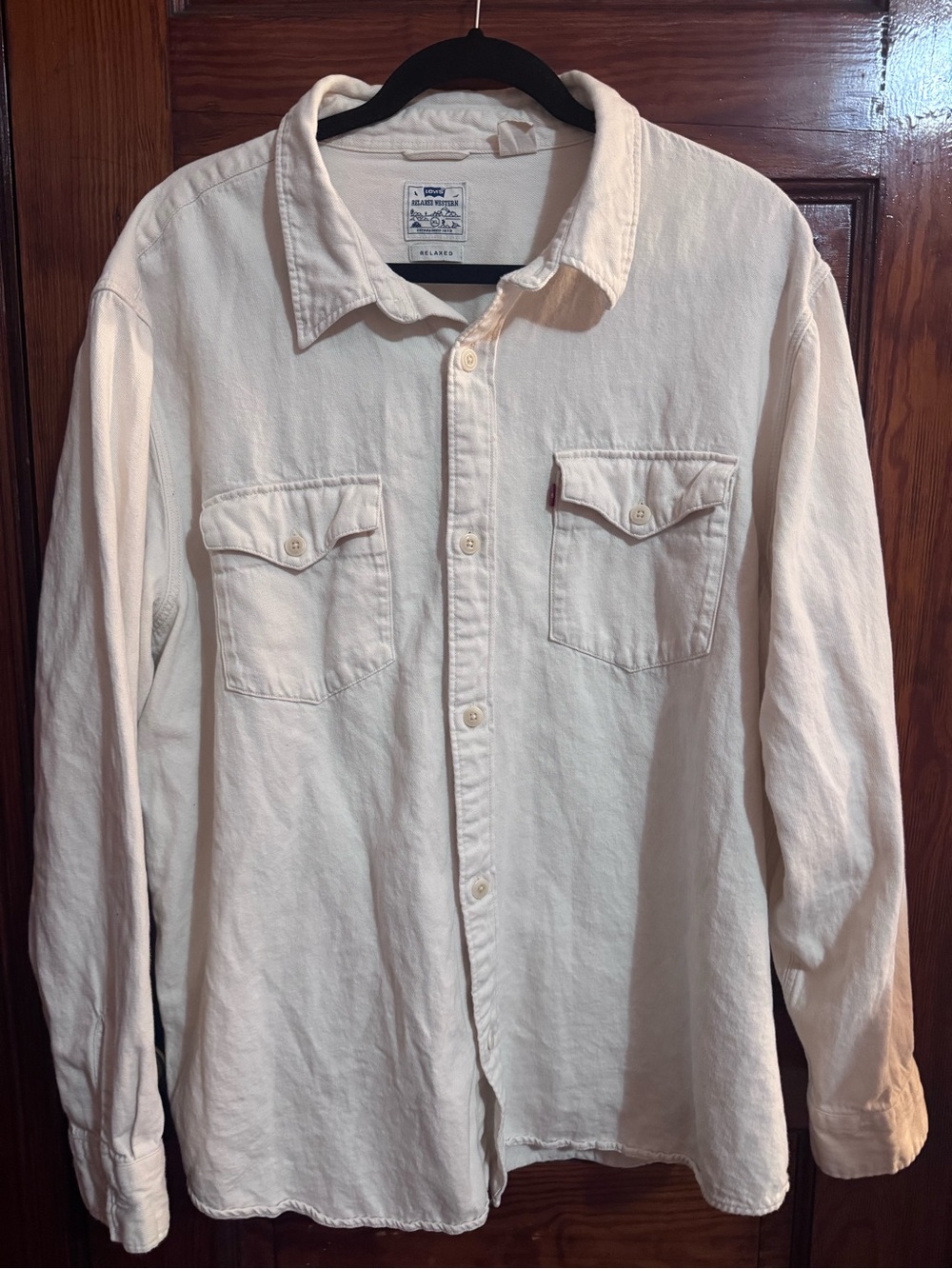 Levi’s Men’s Relaxed Fit Western Shirt XL – Classic Button-Front